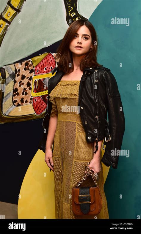 Jenna Coleman attends the private Burberry event during The 